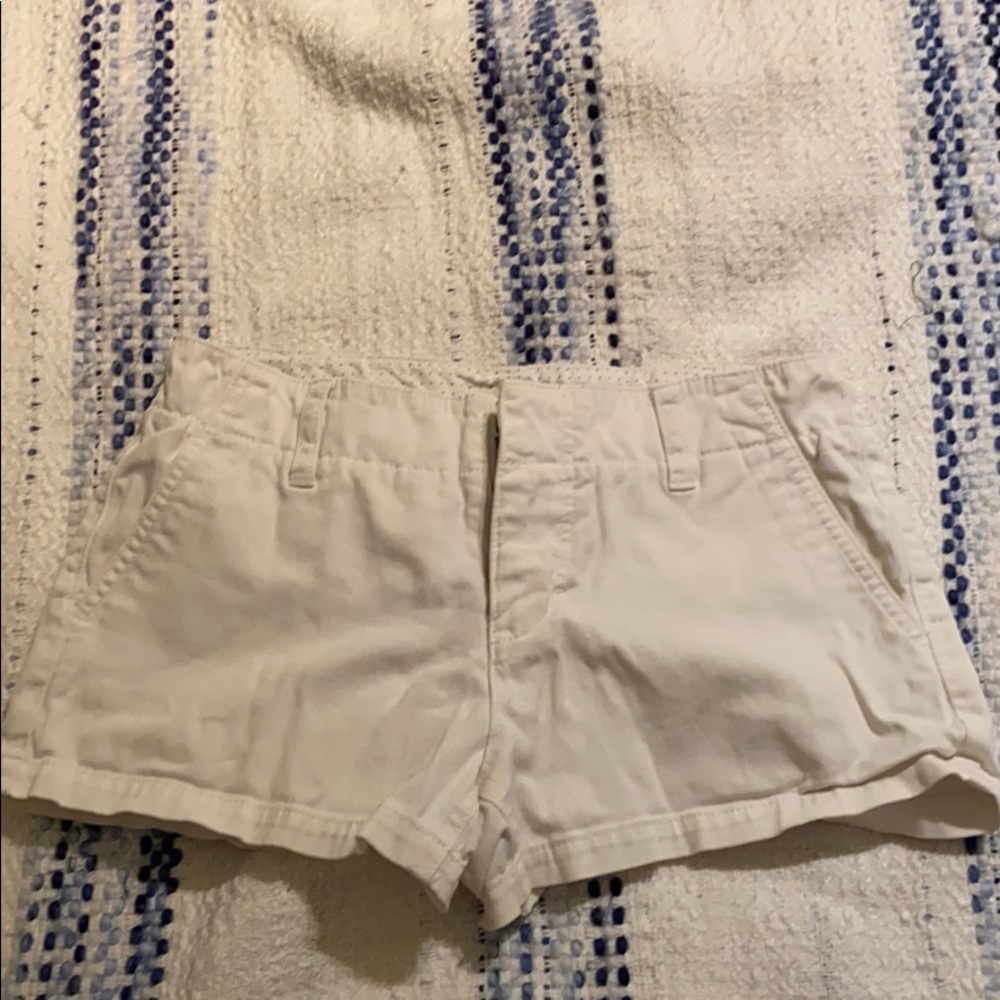 3” seam white chino shorts